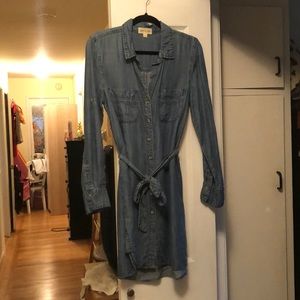 Cloth & Stone Denim Button-down Dress